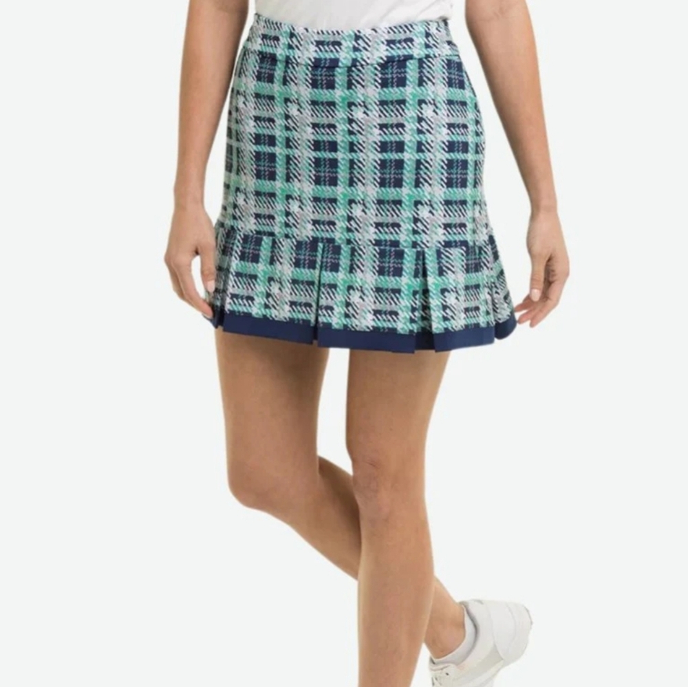 EP New York Blue and White Plaid Skort - Size XS - NWT